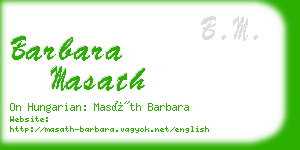 barbara masath business card